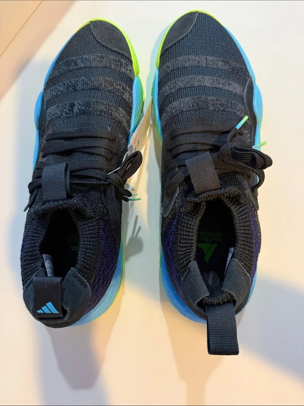 Adidas Trae Young 2 Basketball Shoes Black Knit Athletic Sneakers